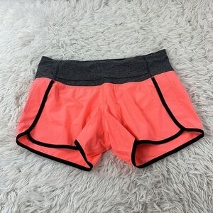 Lululemon Run Times Short *Block-It Pocket Grapefruit / Heathered Black